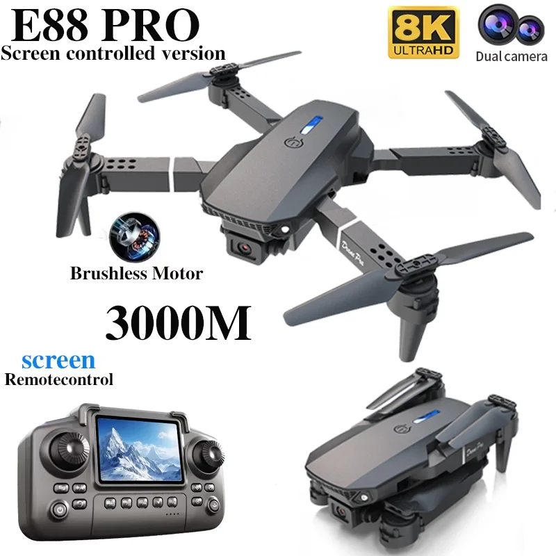 Profesjonalny dron E88 PRO z e – Drone Controller Screen recenzja i cena